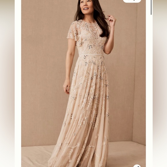 BHLDN Dresses Bhldn X Mac Duggal Evonna Embellished Beaded Maxi
